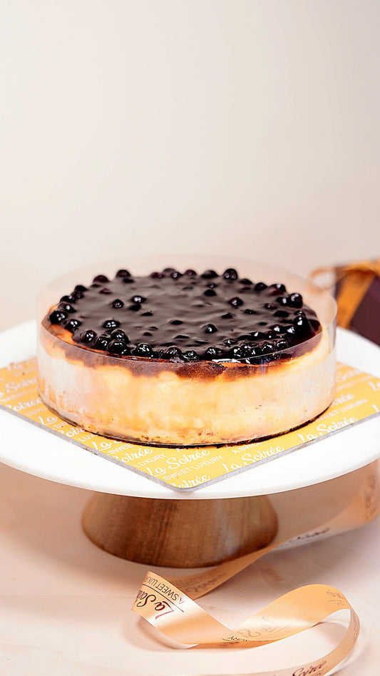 Blueberry Burnt Basque Cheesecake (Gluten-free)