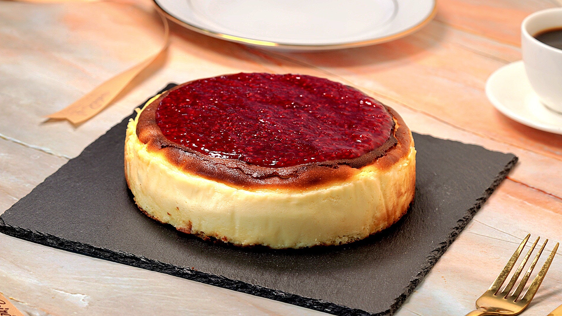 Raspberry Burnt Basque Cheesecake – La Soiree India